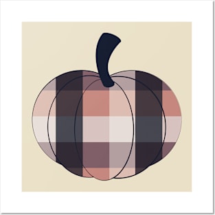 Modern Plaid Pumpkin_3 Posters and Art